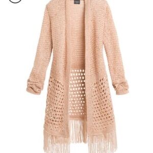 Travelers Collection Fringe Cardigan